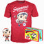 Set Figura Pop & Tee Dc Comics Superman Exclusive Flocked