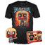 Set Figura Pop & Tee Marvel Deadpool Heavy Metal