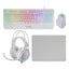 Teclado Mouse Headset Y Alfombrilla Mars Gaming Mcp124prowes H-mech Rgb 3200dpi Blanco