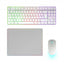 Teclado Mouse Y Alfombrilla Mars Gaming Mcpwtkles Blanco Frgb Rainbow 3200dpi