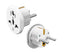 Jc Na0582 Blanco / Adaptador De Corriente Universal Para Viaje / 2500w Max / 16a