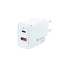 Coolbox Cargador Gan 30W Usb-C/Usb-A Pared