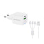 Cargador De Pared Conceptronic Althea16w 33w + Cable Usb 3.0 3 En 1 Blanco