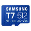 Samsung Micro SDXC T7 512GB clase10 U3 V30 A2