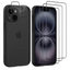 Pack de Accesorios iPhone 16 con 3 Protectores de pantalla + 3 Protectores de cámara + Funda Bumper