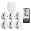 X-Sense FS61 - Kit de 6 Detectores de humo XS01-M + HUB SBS50
