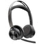 Auriculares Inalámbricos PolyVoyager Focus 2 USB-C-C + Adaptador USB-C/A/ con Micrófono/ Bluetooth/ Negros