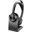 Auriculares Inalámbricos Poly Voyager Focus 2 Microsoft Teams + Adaptador USB-C-A + Soporte de Carga/ con Micrófono/ Bluetooth/ Negros