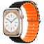 Correa Apple Watch 42/44/45/49mm Wave Negro+Naranja