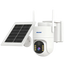 ESCAM QFS71 4G LTE con visión nocturna en color de 3 MP, alarma PIR, PTZ y audio bidireccional - Cámara de seguridad con panel solar