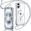 Funda Magnética con colgante para iPhone 16 Plata