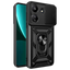 Funda Armadura Militar para Xiaomi Redmi 13C / Poco C65 / Poco M6 5G con Protección de Cámara, Soporte Metálico y Anillo Negro