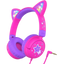 iClever Wired Kids Headphones Cat Ear, HS25, Hot Pink