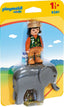 Playmobil 1.2.3 - cuidadora con elefante