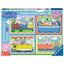 Ravensburger puzle - peppa pig transportes 4x42 piezas