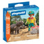 Playmobil - duo pack cuidador con rinoceronte