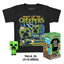 Funko pocket pop! minecraft creeper (glow in the dark) special edition + camiseta infantil talla xl (11-12 aos)
