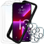 Pack de Accesorios iPhone 13 con 3 Protectores de pantalla + 3 Protectores de cámara + Funda Bumper