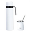 Set de Termo Mate Bombilla y Calabaza Blanco