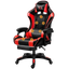 Silla Gaming PowerGaming Masaje 7 puntos Rojo/Negro Reposapiés