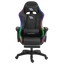 PowerGaming LED RGB Silla 7 puntos Masaje Reposapiés Negro