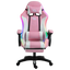 PowerGaming LED RGB Silla Reposapiés Blanco+Rosa