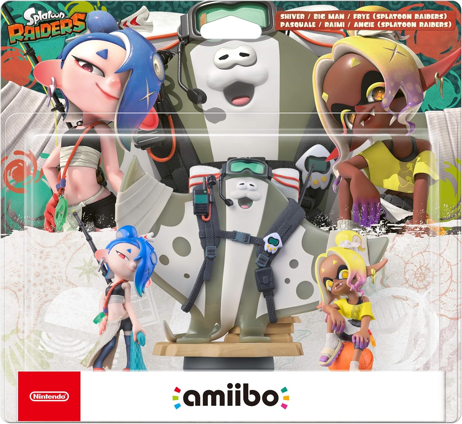 Amiibo Splatoon Raiders BigMan/Shiver/Frye (colección Splato