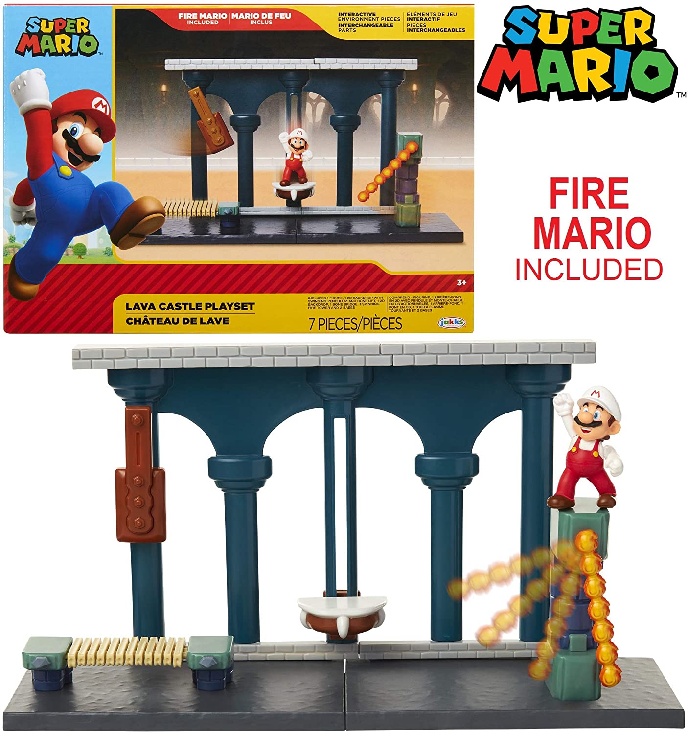 Nintendo - Playset Castillo De Lava