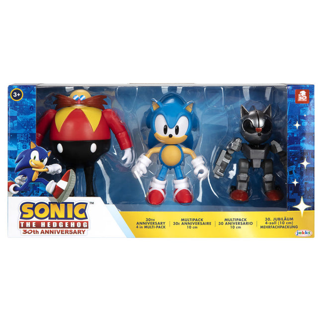 Blister 3 Figuras 30Th Anniversary Sonic The Hedgehog 10Cm Hover Image