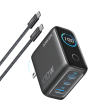Cargador De Pared Anker 100W 3 Puertos Con Pantalla Intelige