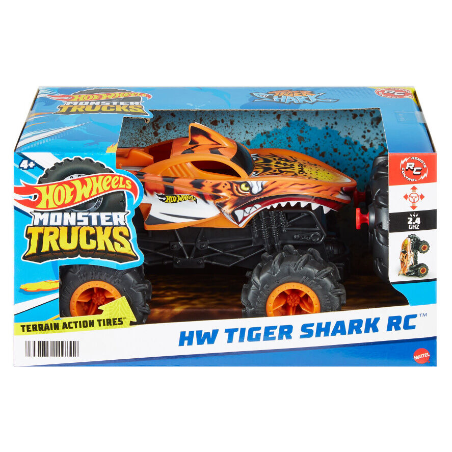 Coche Radio Control Tiger Shark Monster Trucks Hot Wheels