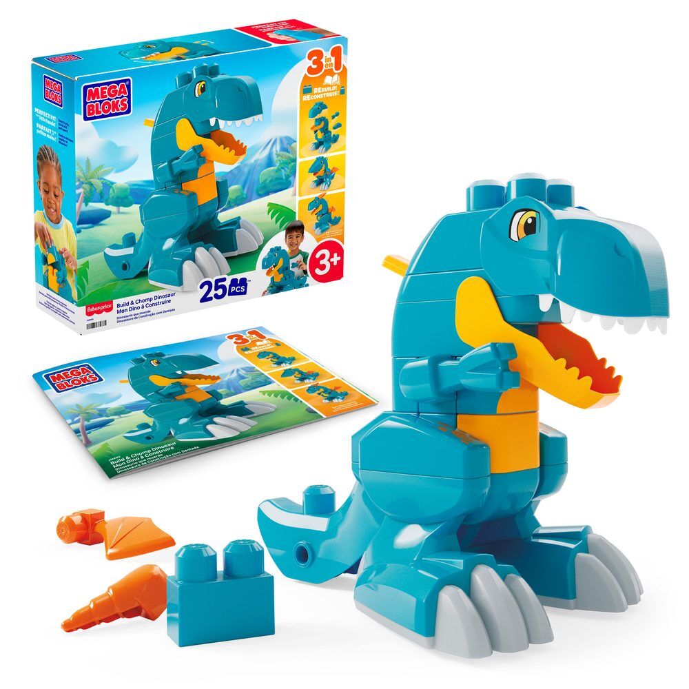 Dinosaurio Mordedor Bloques De Construccion Mega Bloks