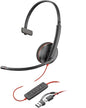 Auriculares Poly Monoaurales Blackwire 3210 Usb - C + Adapta