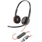 Auriculares Poly Blackwire 3220 + Adaptador Usb-C/A/ Con Mic