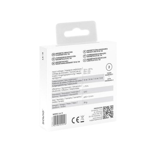 Cargador Qi Savio 15w La-11