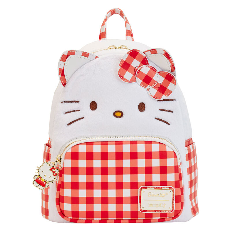 Mini Mochila Hello Kitty De Cuadritos