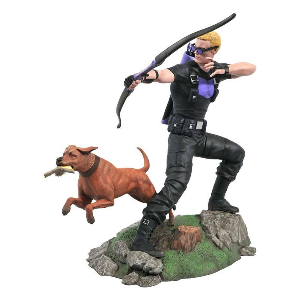 Estatua Diorama Ojo De Halcon + Perro Marvel Gallery Comic 2