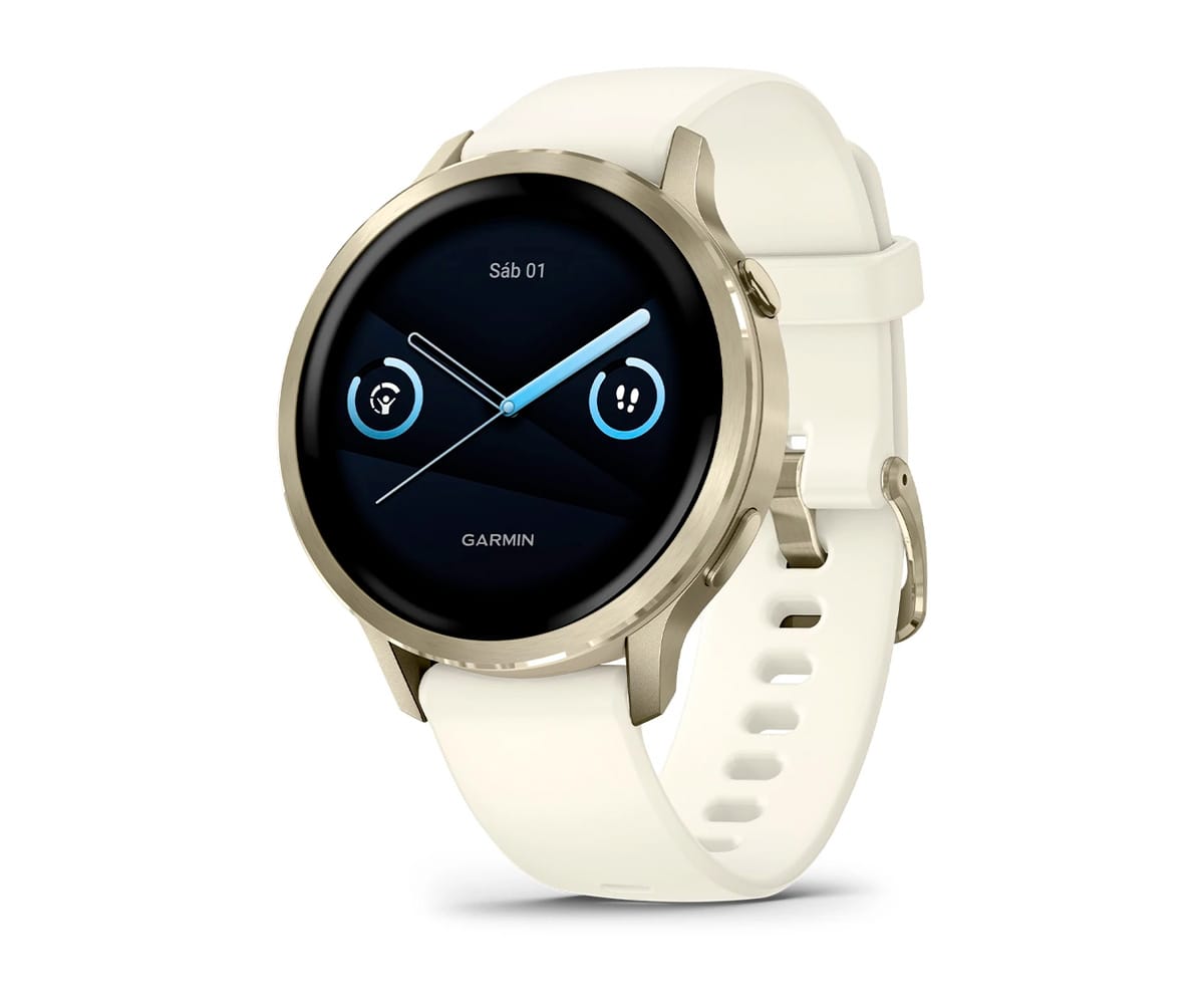 Garmin Venu 4 Dorado Con Correa De Silicona Blanca / Smartw
