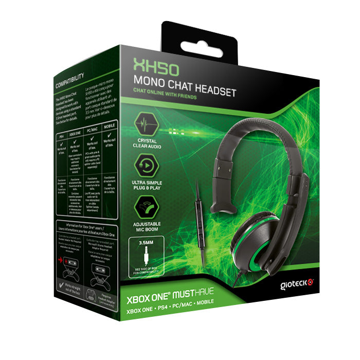 Gioteck Xh50 Wired Mono Headset Green [Xbox One]
