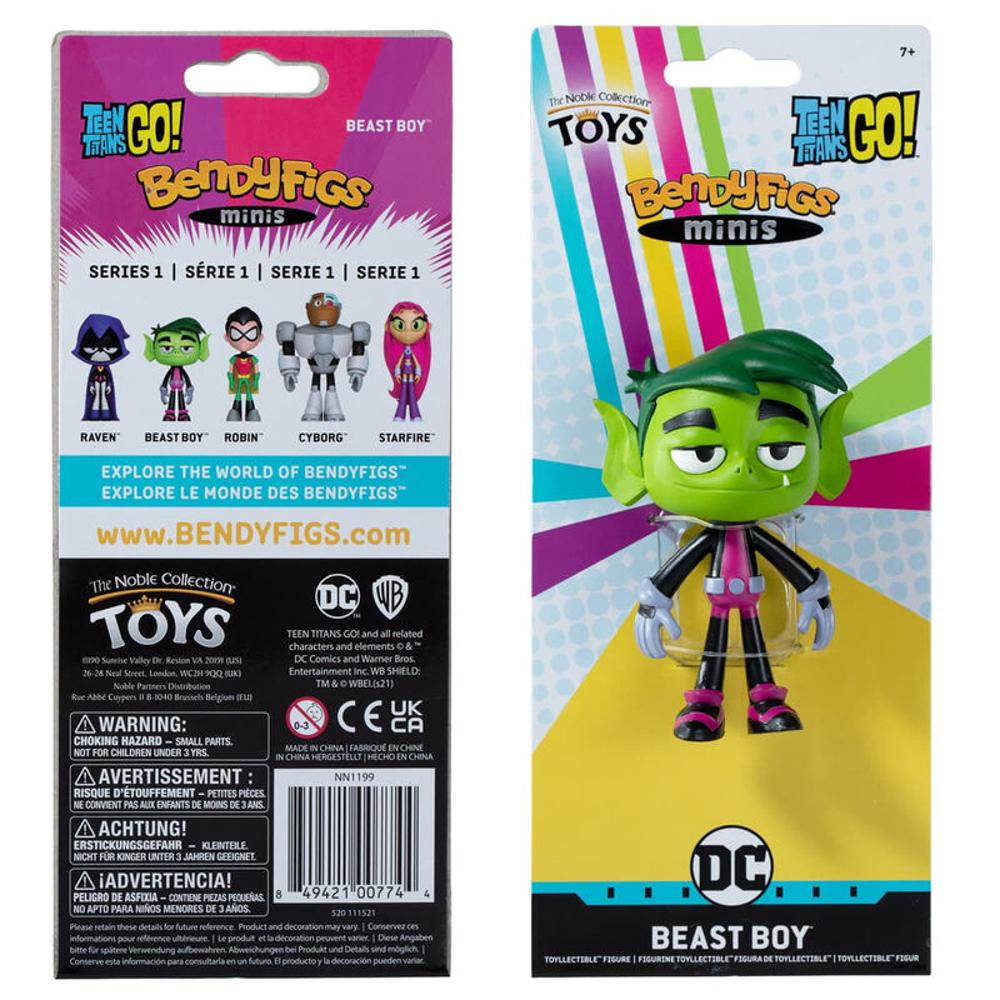 Figura Maleable Bendyfigs Minis Beats Boy Teen Titans Go 11C