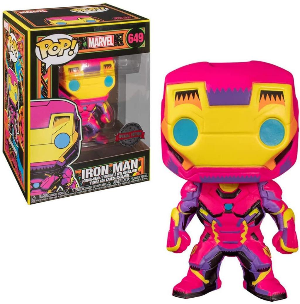 Figura Funko Pop Marvel Iron Man (Black Light)