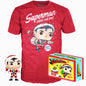 Set Figura Pop & Tee Dc Comics Superman Exclusive Flocked