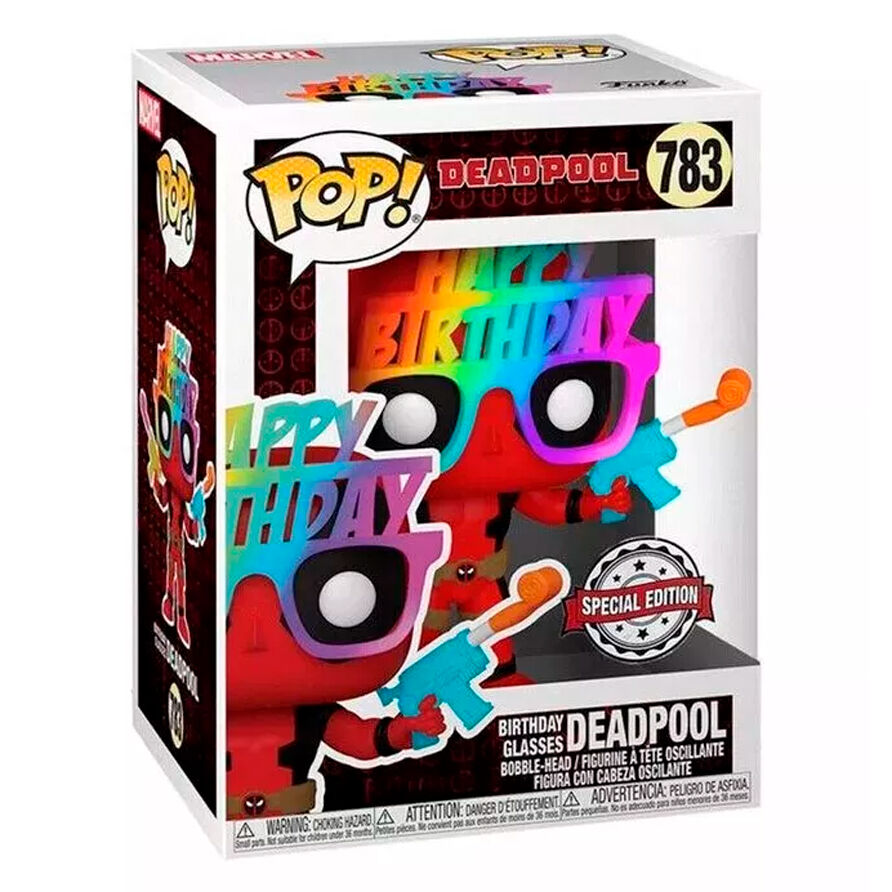 Figura Pop Marvel Deadpool 30Th Birthday Hat Deadpool Exclus