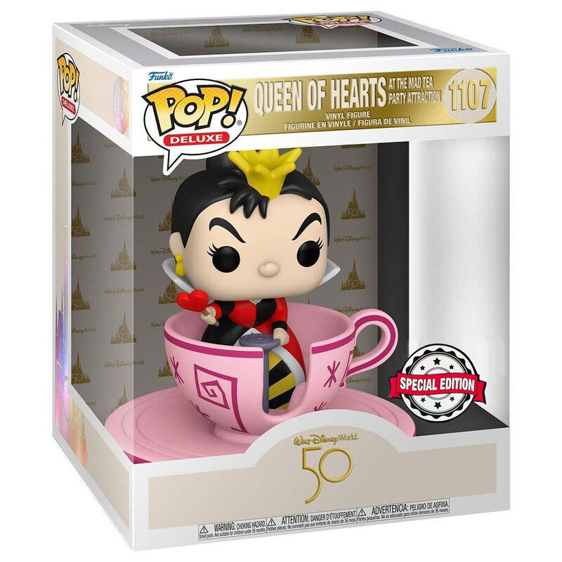 Figura Pop Walt Disney World 50Th Queen Of Hearts At Mad Tea