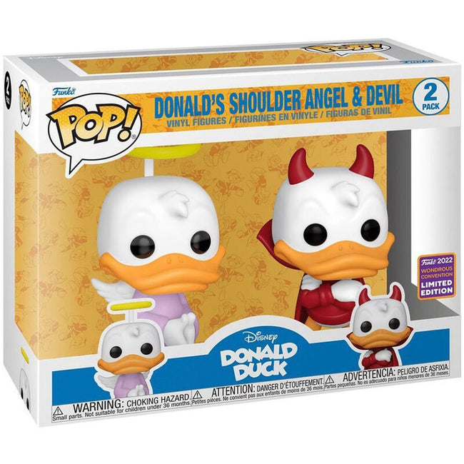 Blister 2 Figuras Pop Disney Donald Duck - Donald Angel & De Hover Image