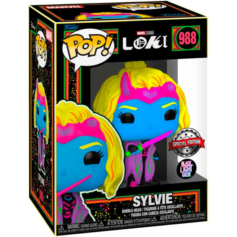 Figura Pop Marvel Loki Silvye Black Light Exclusive