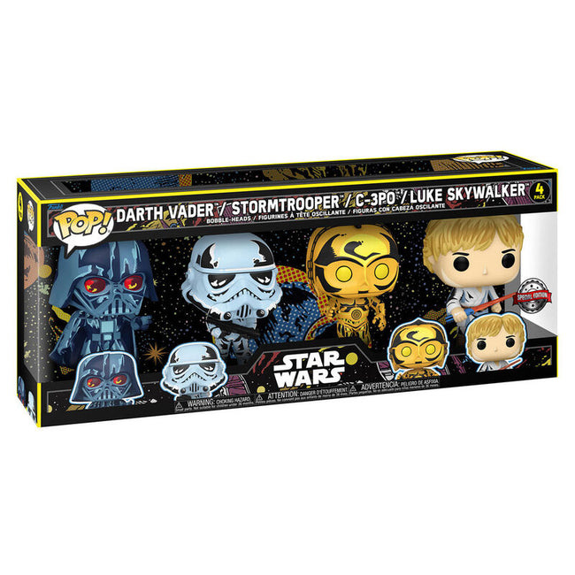 Blister 4 Figuras Pop Star Wars Exclusive Hover Image