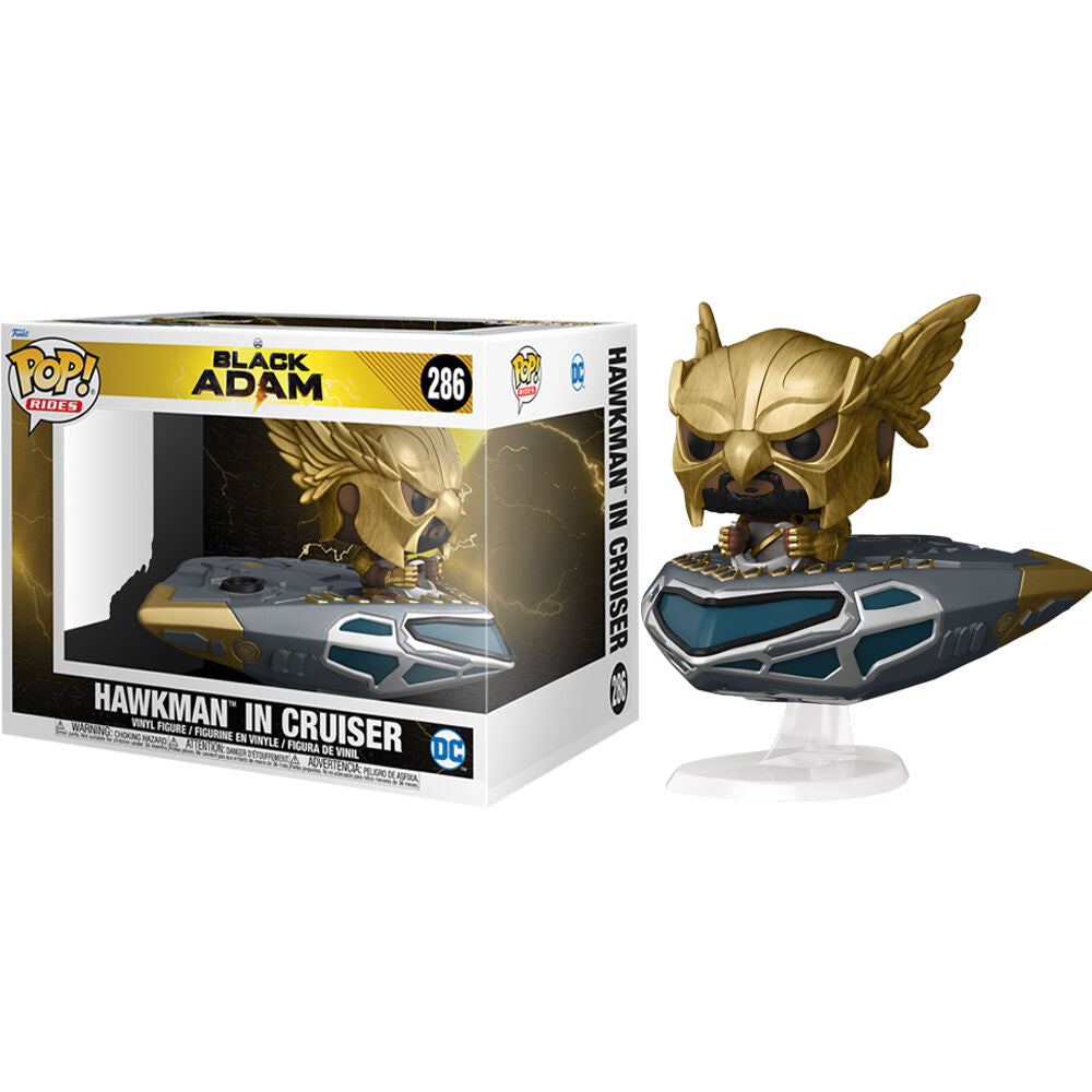 Figura Pop Dc Comics Black Adam Hawkman In Cruiser