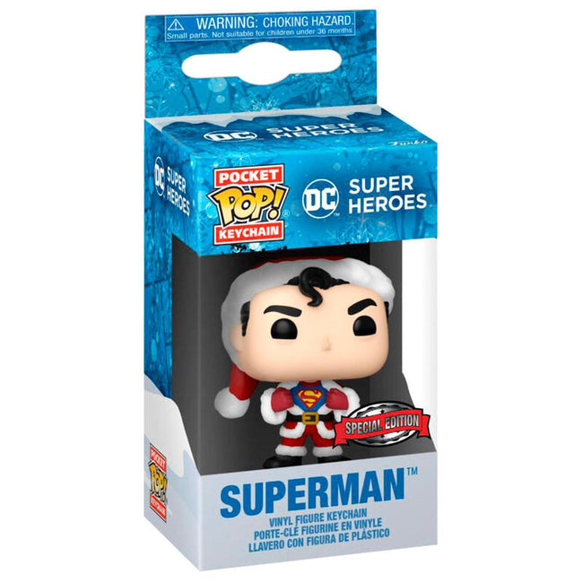 Llavero Pocket Pop Dc Comics Holiday Superman Exlusive Hover Image