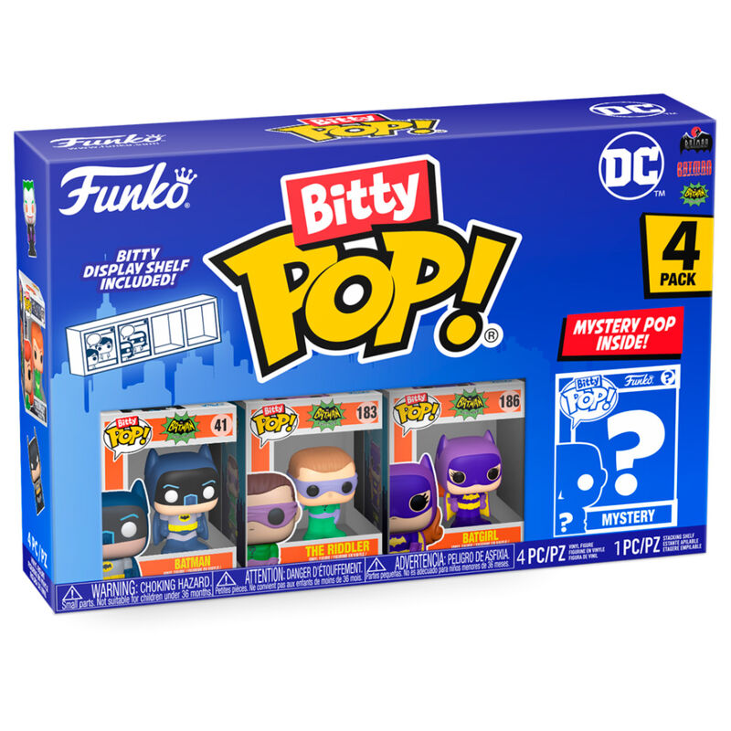 Blister 4 Figuras Bitty Pop Dc Comics Batman Adam West